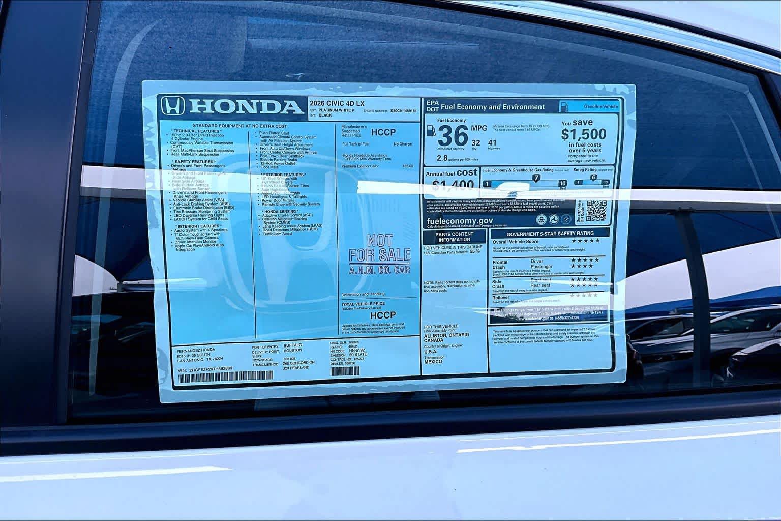 New 2026 Honda Civic LX image 18