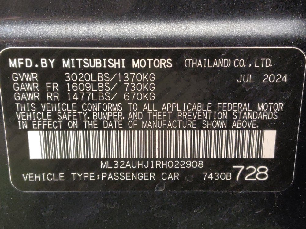 Used 2024 Mitsubishi Mirage ES FWD image 33