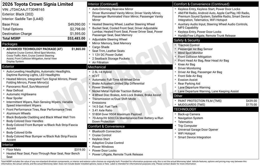 New 2026 Toyota Crown Signia w/ Advanced Technology Package AWD/4WD image 7