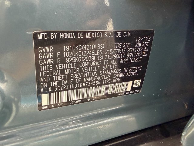 Certified 2024 Honda HR-V LX image 20