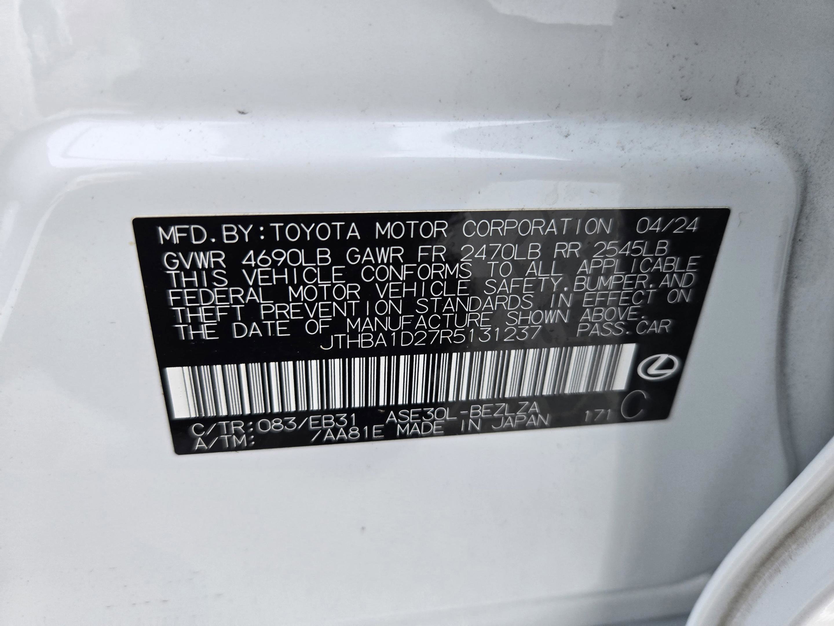 Certified 2024 Lexus IS 300 F Sport RWD image 34