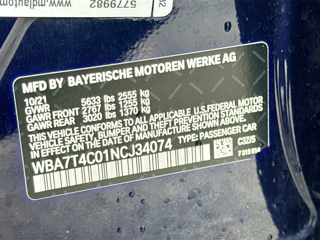 Used 2022 BMW 740i xDrive w/ Luxury Rear Seating Package image 35