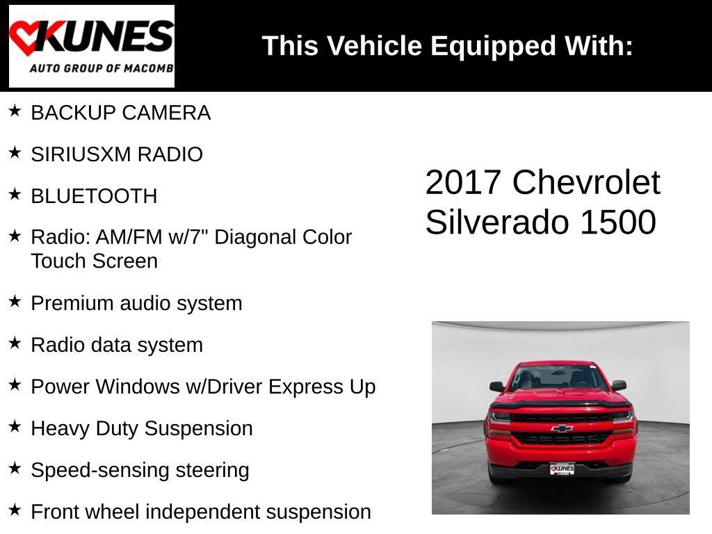 Used 2017 Chevrolet Silverado 1500 Custom w/ Custom Convenience Package AWD/4WD image 3