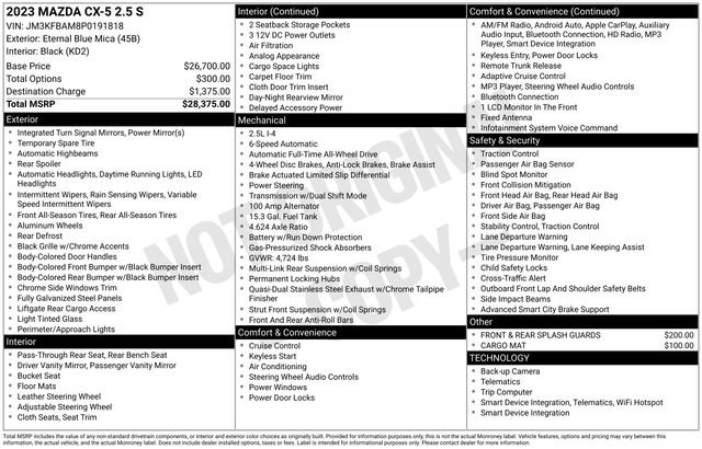Used 2023 MAZDA CX-5 AWD 2.5 S image 2