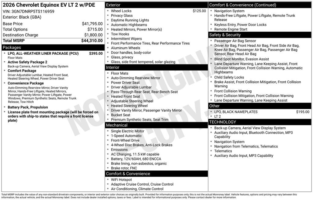 New 2026 Chevrolet Equinox EV LT FWD image 33