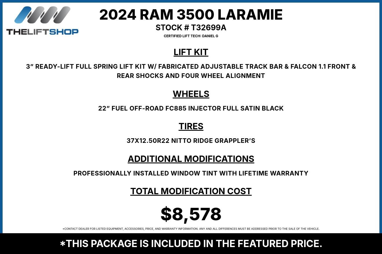 Used 2024 RAM 3500 Laramie w/ Night Edition AWD/4WD image 2