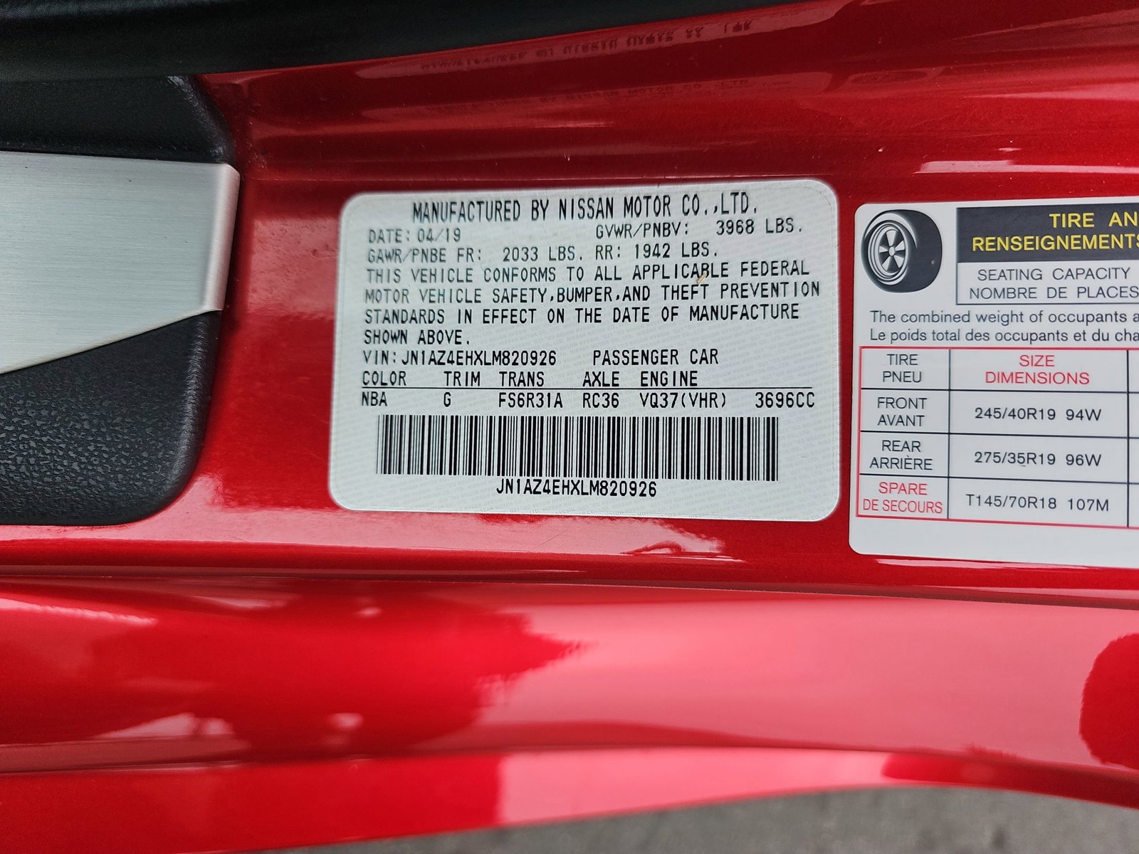 Used 2020 Nissan 370Z w/ Sport Package RWD image 39