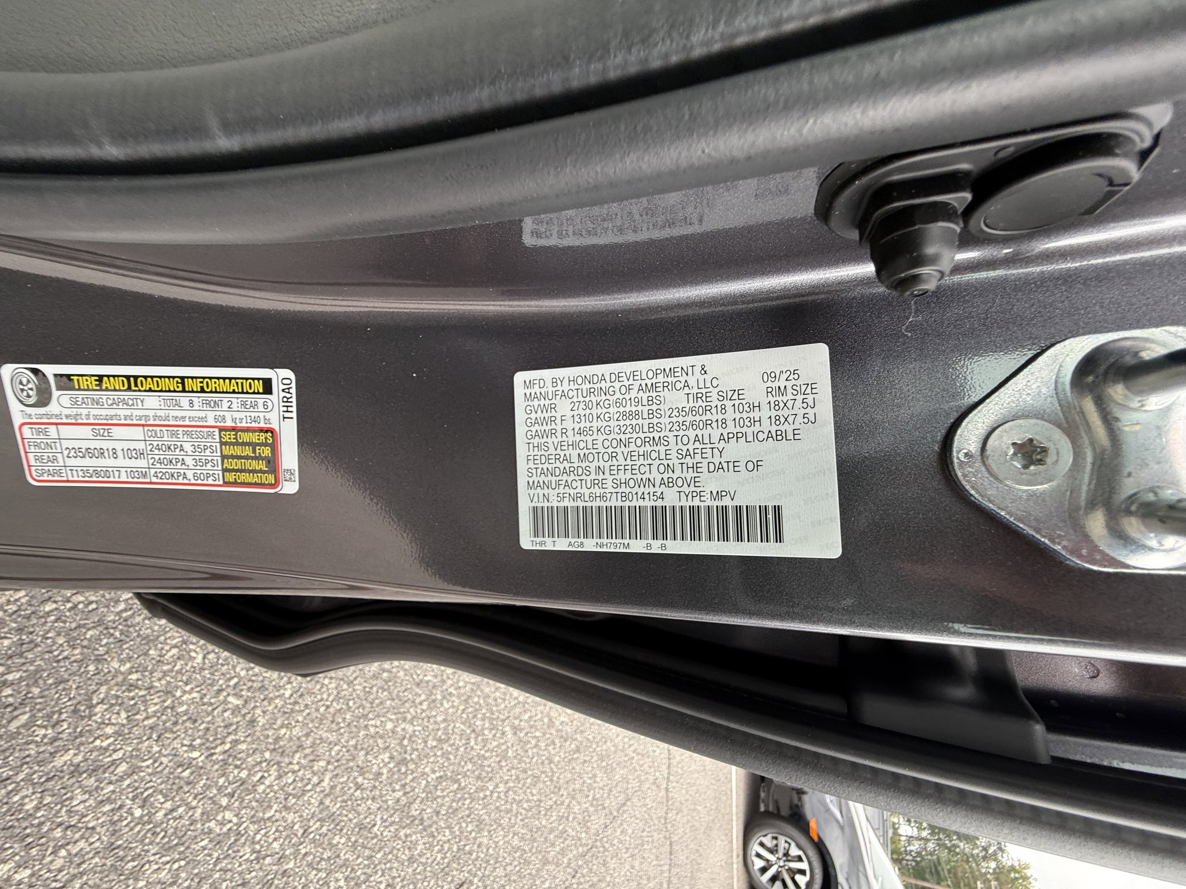 New 2026 Honda Odyssey EX-L image 15