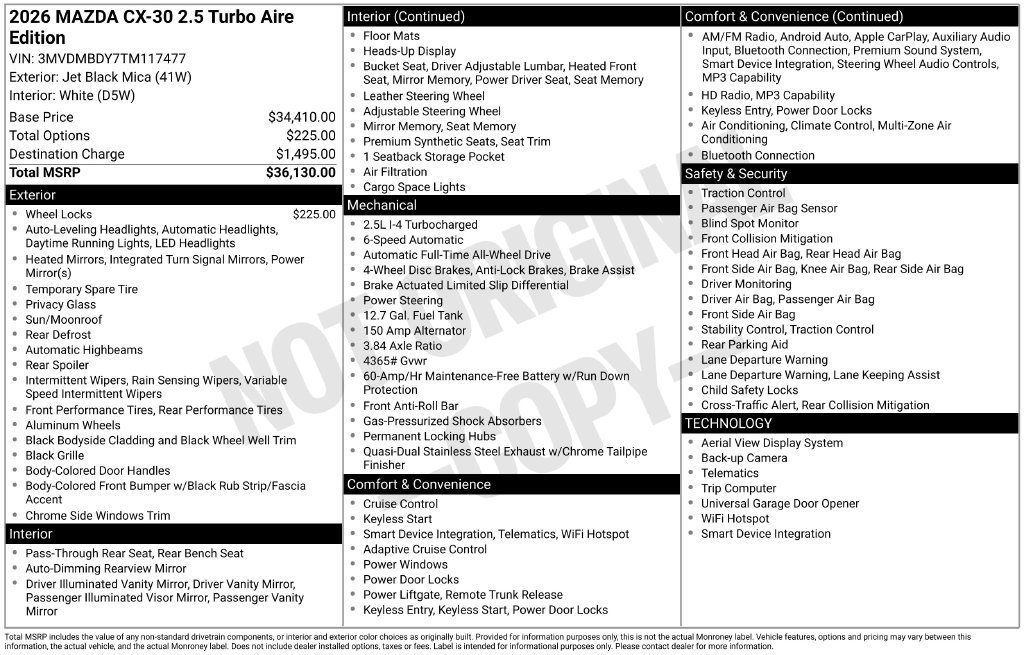 New 2026 MAZDA CX-30 2.5 Turbo AWD/4WD image 7