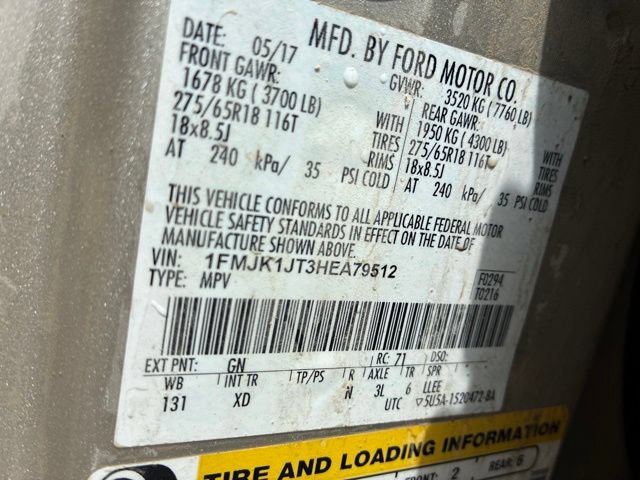Used 2017 Ford Expedition EL XLT w/ Equipment Group 202A AWD/4WD image 14
