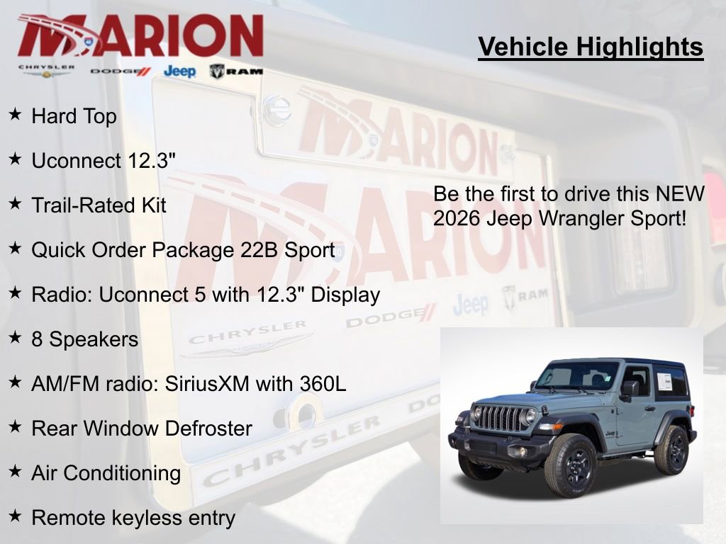 New 2026 Jeep Wrangler Sport image 5