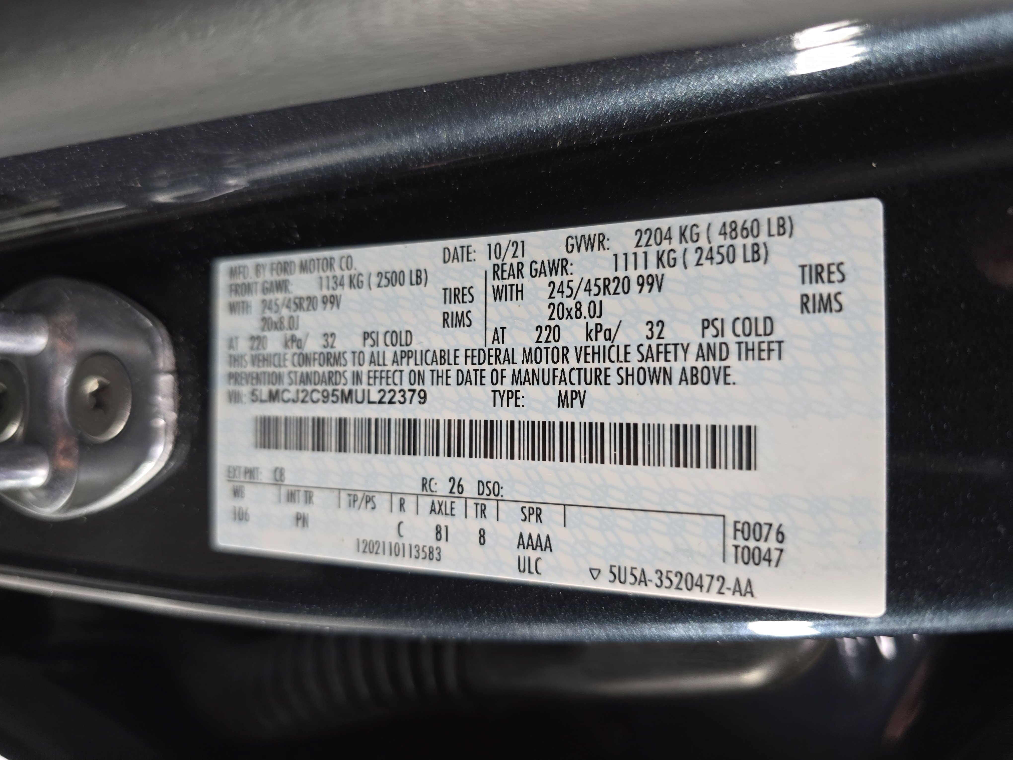 Certified 2021 Lincoln Corsair Reserve image 35