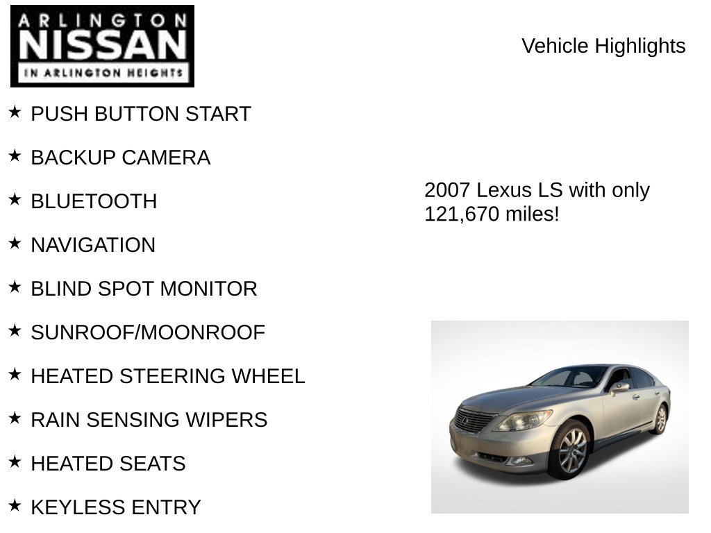 Used 2007 Lexus LS 460 RWD image 7