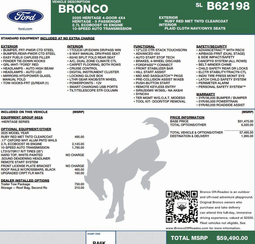 New 2025 Ford Bronco Heritage Edition image 2