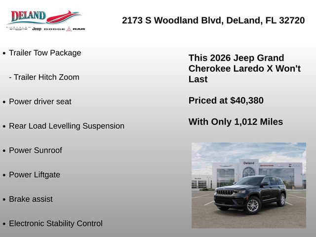New 2026 Jeep Grand Cherokee Laredo X AWD/4WD image 23