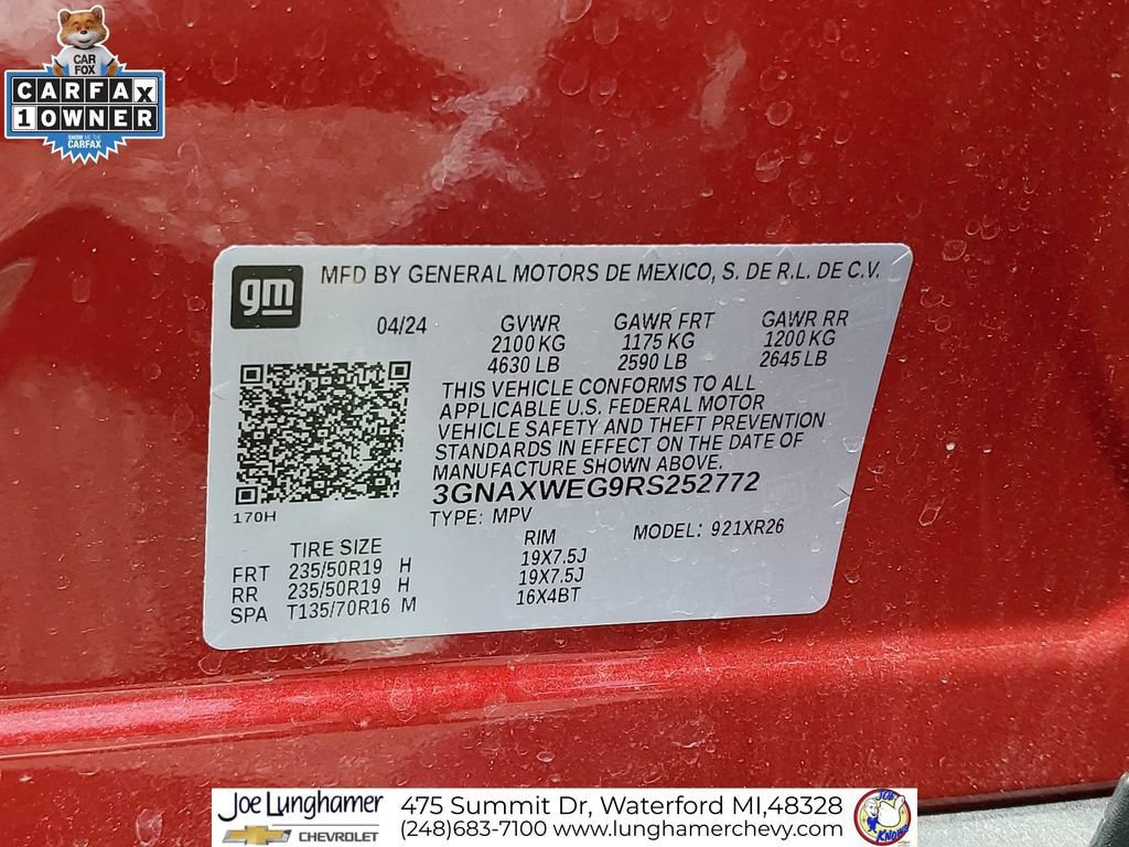 Used 2024 Chevrolet Equinox RS AWD/4WD image 33
