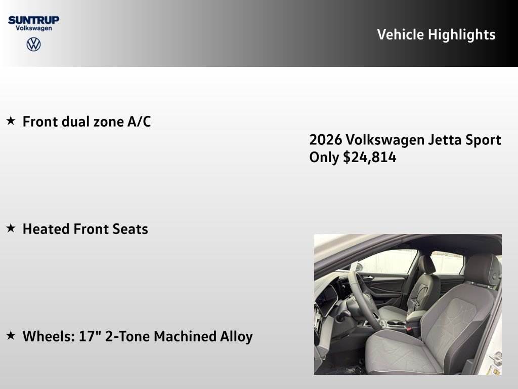 New 2026 Volkswagen Jetta Sport image 7