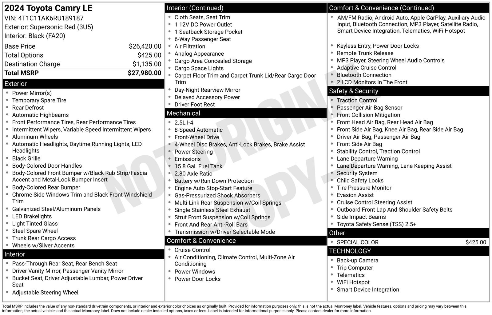 Used 2024 Toyota Camry LE image 43