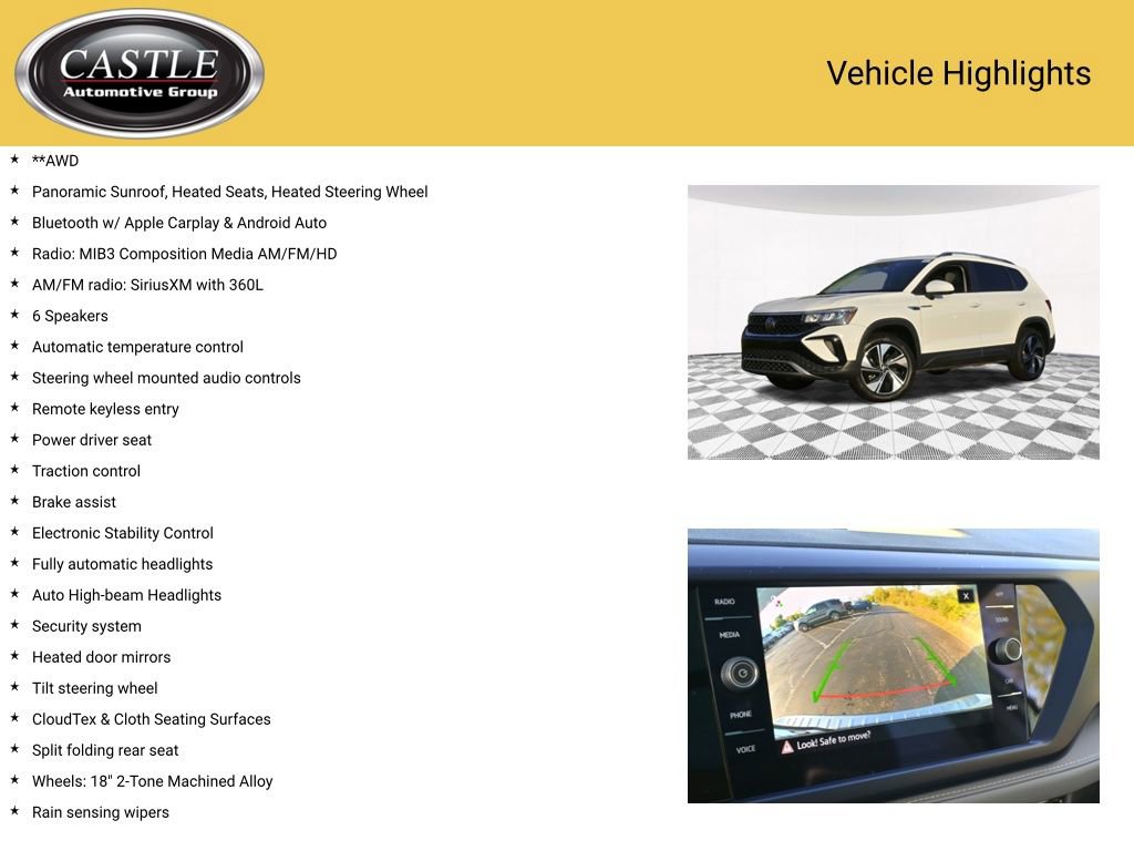 Used 2024 Volkswagen Taos SE w/ Panoramic Sunroof Package image 4