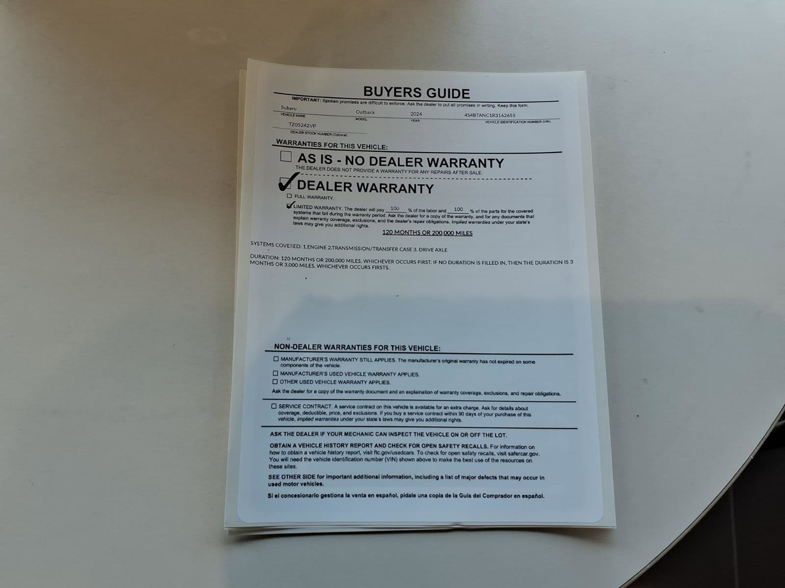 Used 2024 Subaru Outback Limited image 36