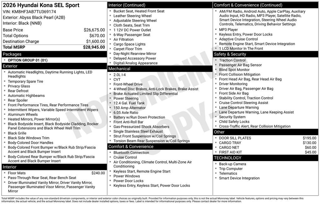 Certified 2026 Hyundai Kona SEL Sport image 30