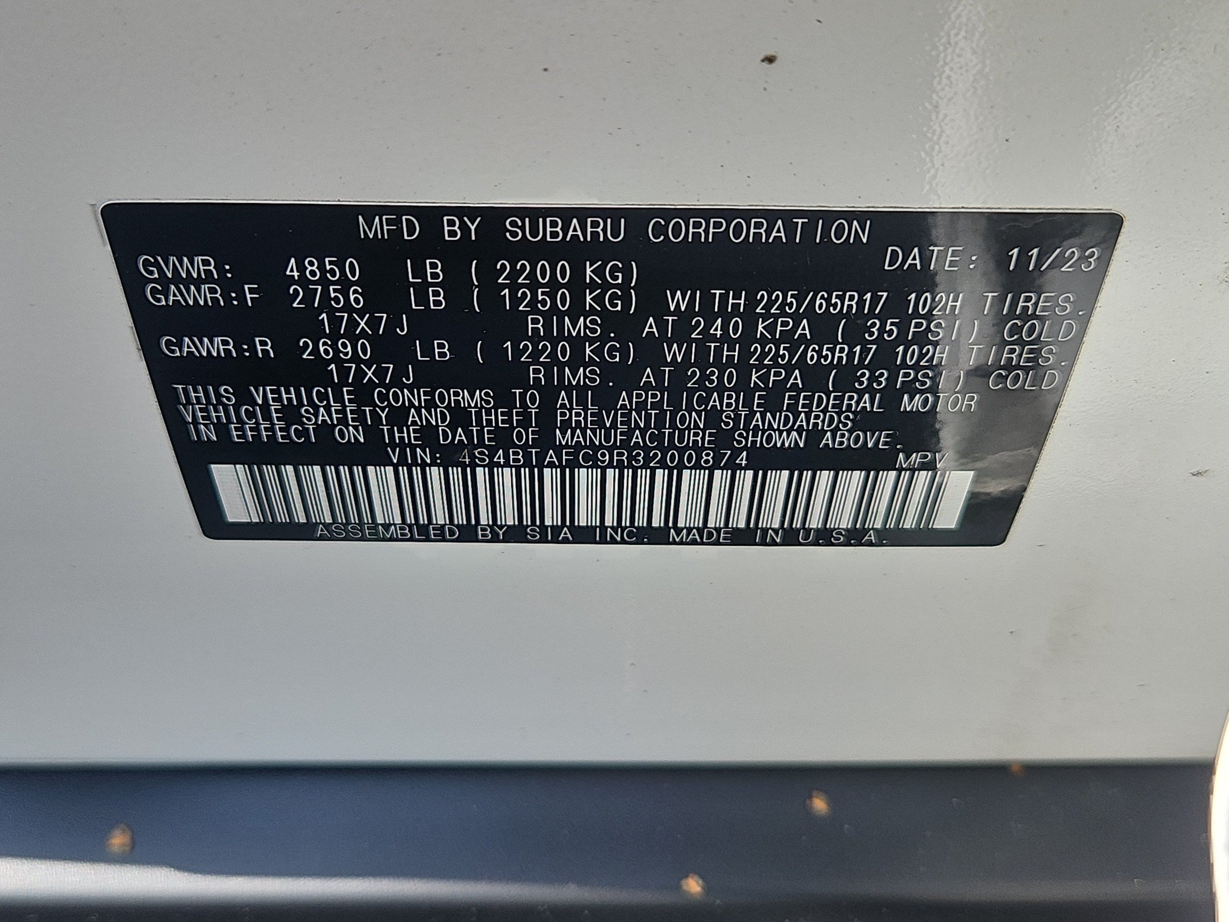 Certified 2024 Subaru Outback Premium AWD/4WD image 7