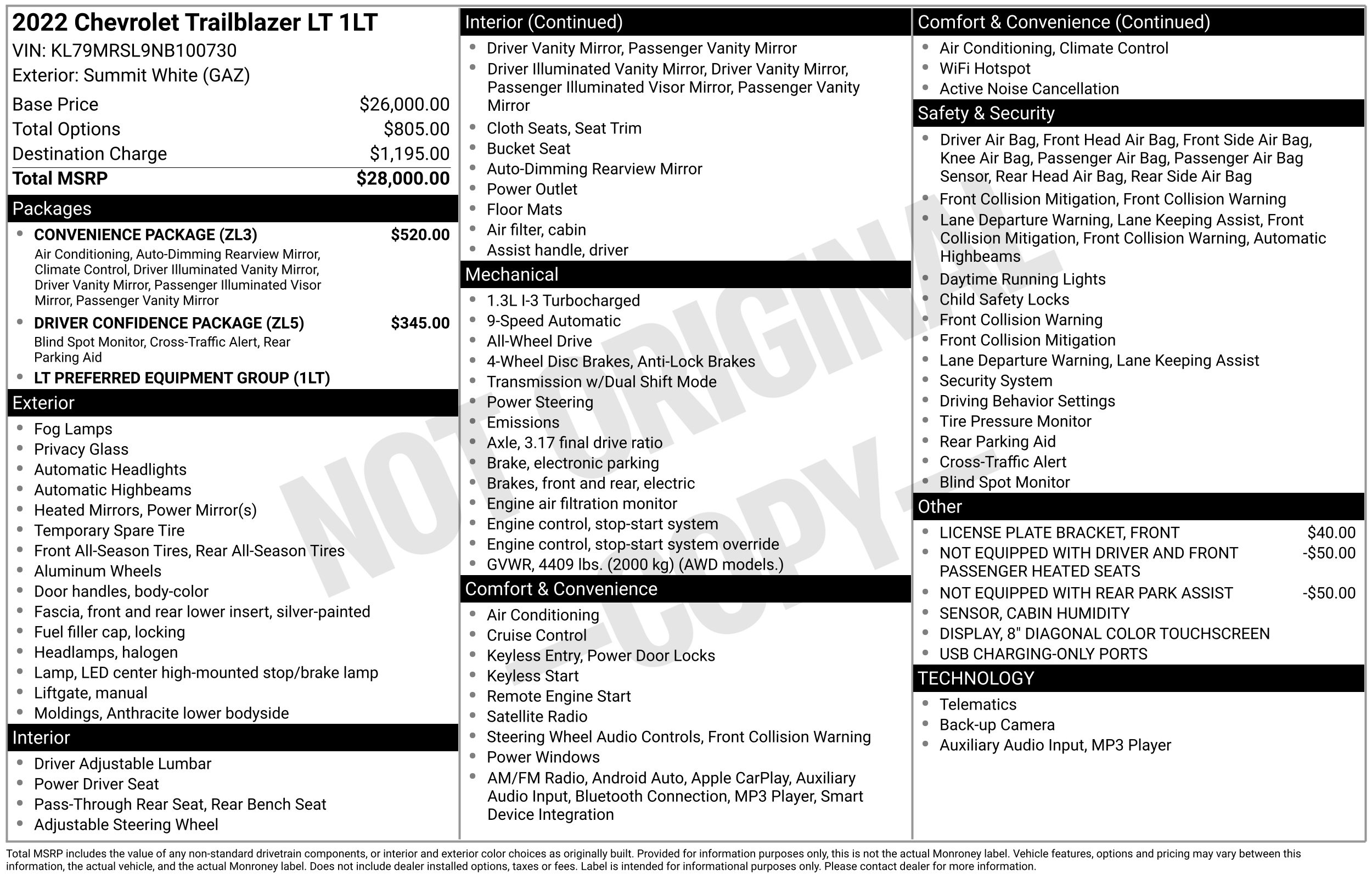 Used 2022 Chevrolet TrailBlazer LT w/ Convenience Package image 30