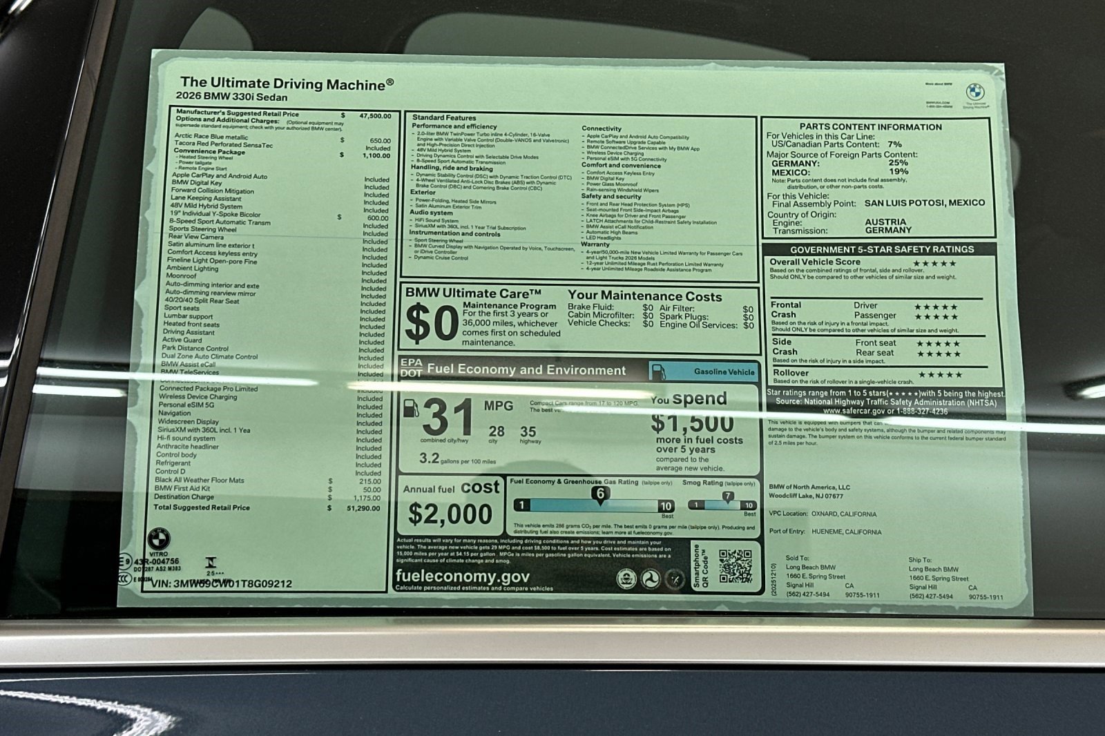 New 2026 BMW 330i Sedan w/ Convenience Package image 29
