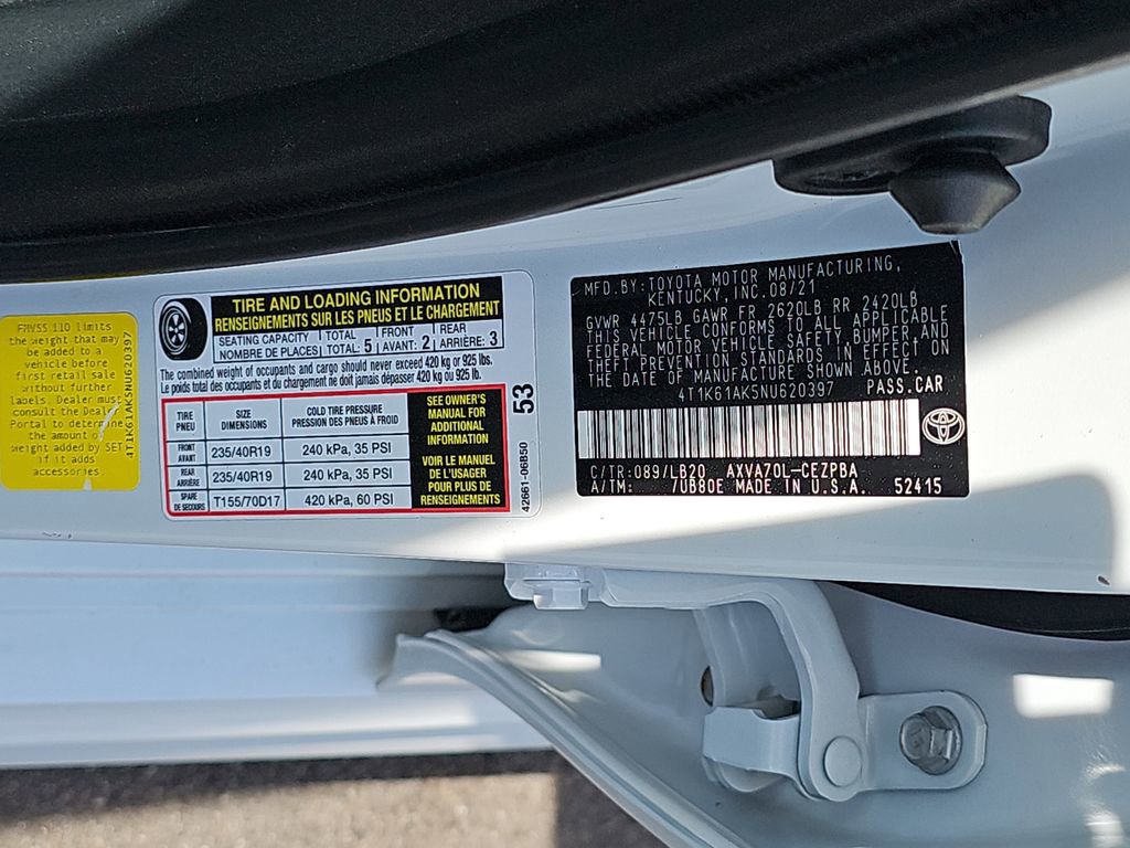 Used 2022 Toyota Camry XSE w/ Navigation Package image 39