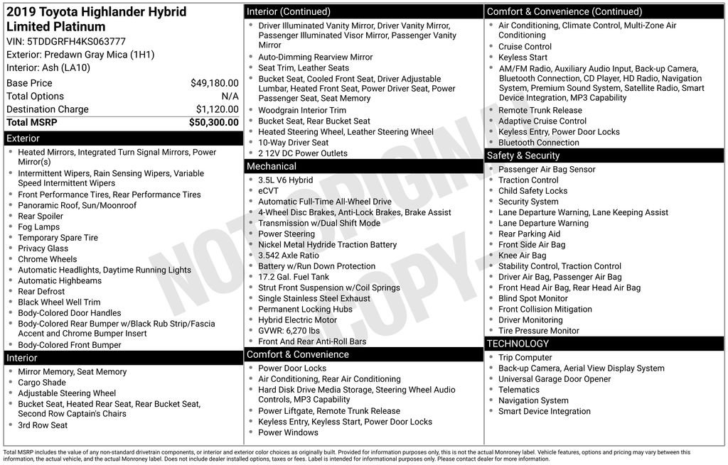 Used 2019 Toyota Highlander Limited Platinum AWD/4WD image 4