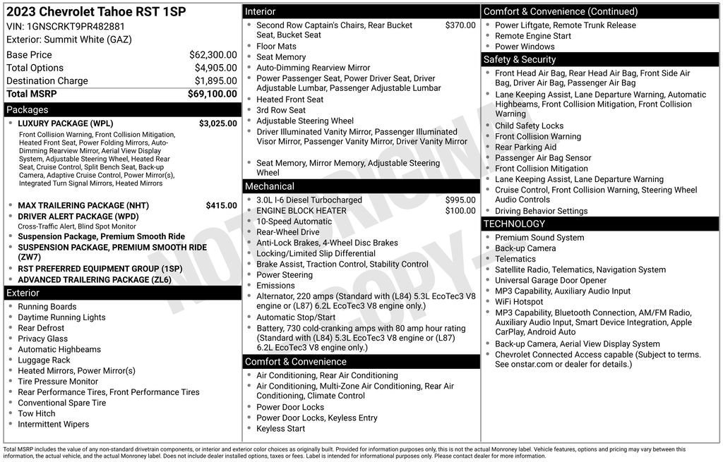 Used 2023 Chevrolet Tahoe RST w/ Luxury Package RWD image 6