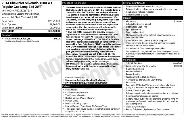 Used 2014 Chevrolet Silverado 1500 W/T w/ Trailering Package RWD image 7