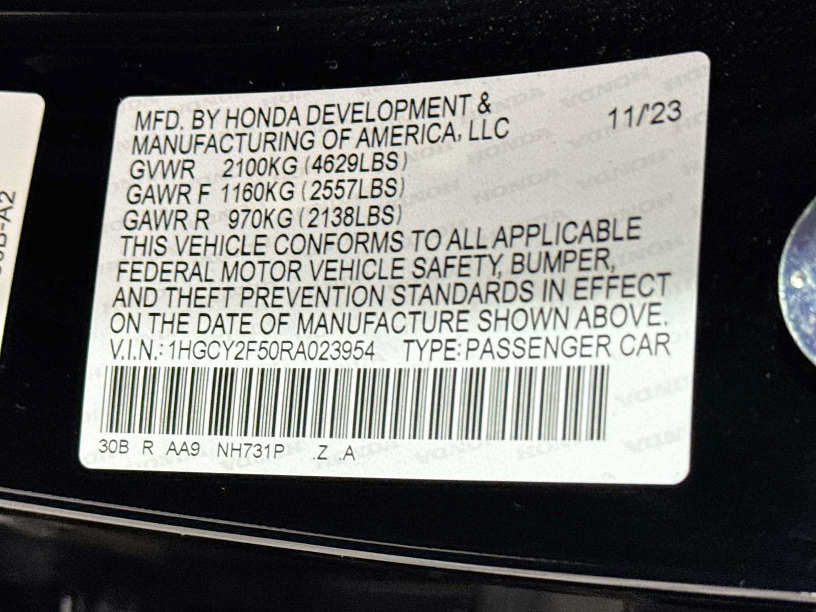Certified 2024 Honda Accord Sport image 29