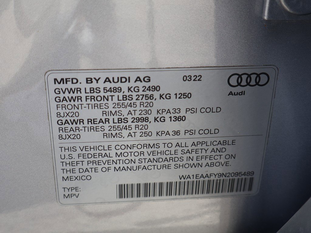 Used 2022 Audi Q5 2.0T Premium Plus w/ Premium Plus Package image 64