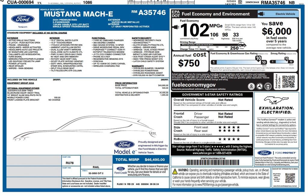 Used 2024 Ford Mustang Mach-E Premium RWD image 2