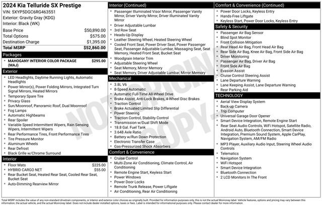 Certified 2024 Kia Telluride SX Prestige AWD/4WD image 11