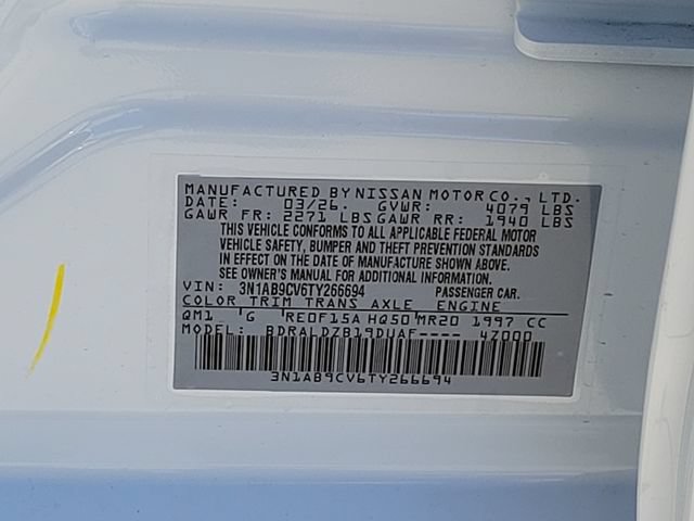 New 2026 Nissan Sentra SV w/ SV Convenience Package FWD image 12