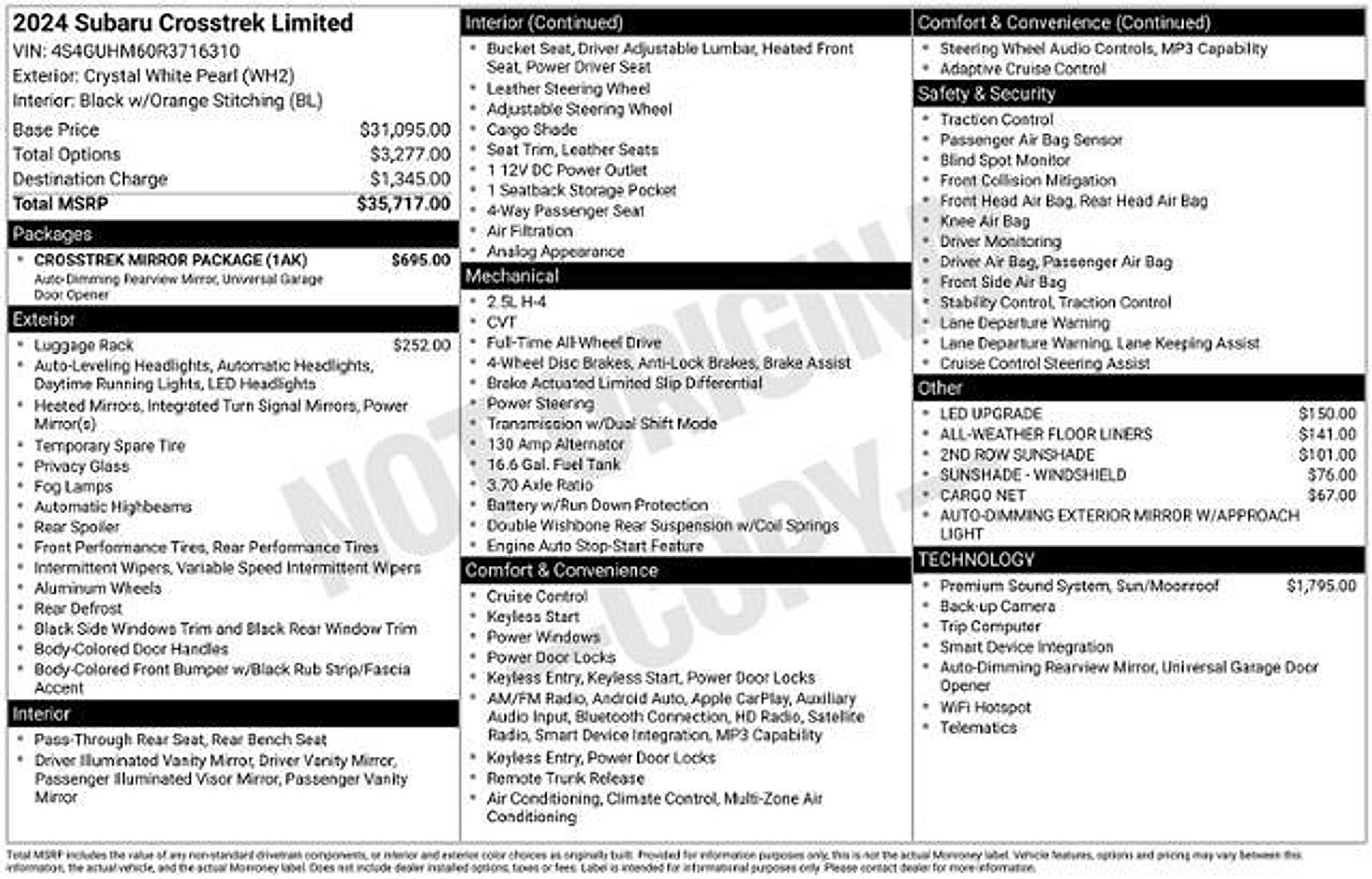 Certified 2024 Subaru Crosstrek 2.5i Limited w/ Crosstrek Mirror Package AWD/4WD image 33