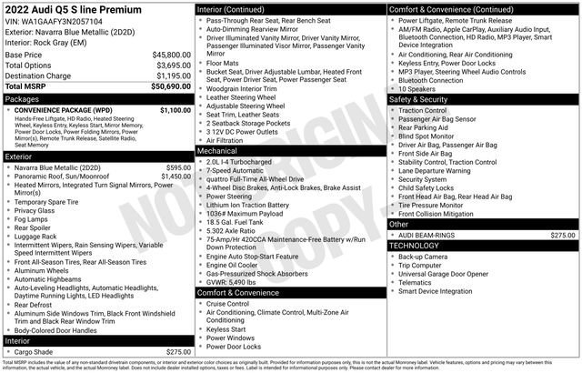 Used 2022 Audi Q5 2.0T Premium w/ Convenience Package image 2