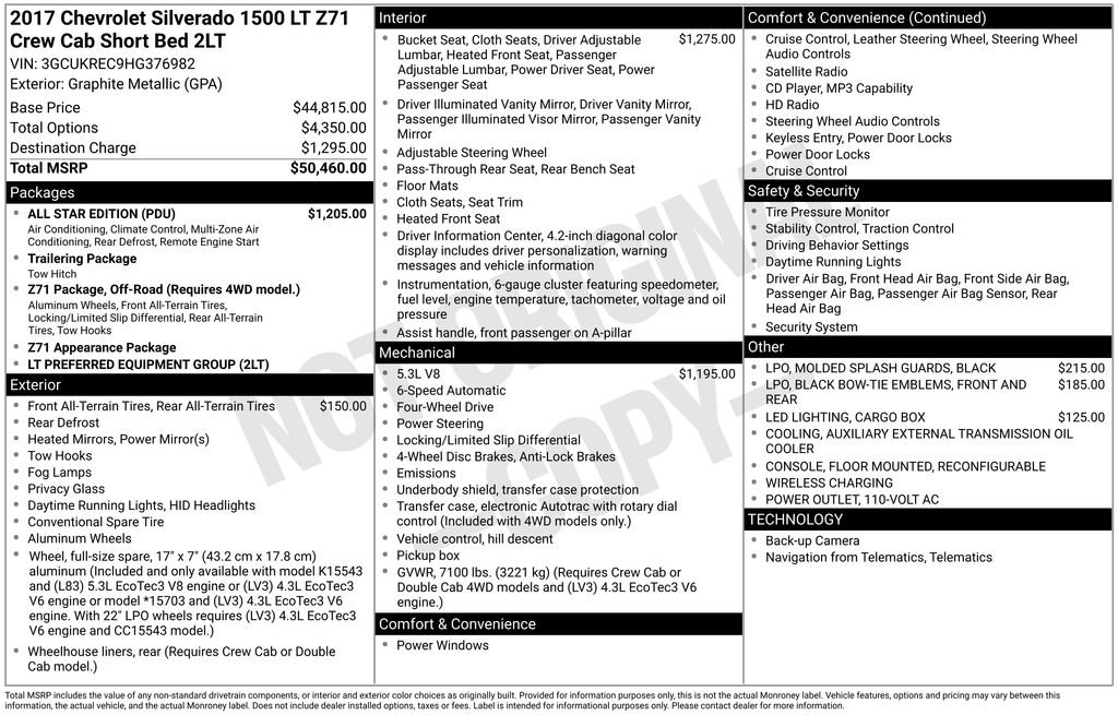 Used 2017 Chevrolet Silverado 1500 LT w/ All Star Edition image 5