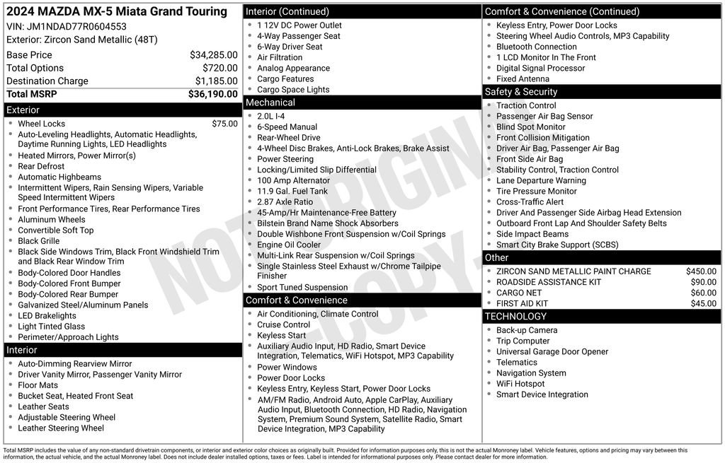 Used 2024 MAZDA MX-5 Miata Grand Touring image 6