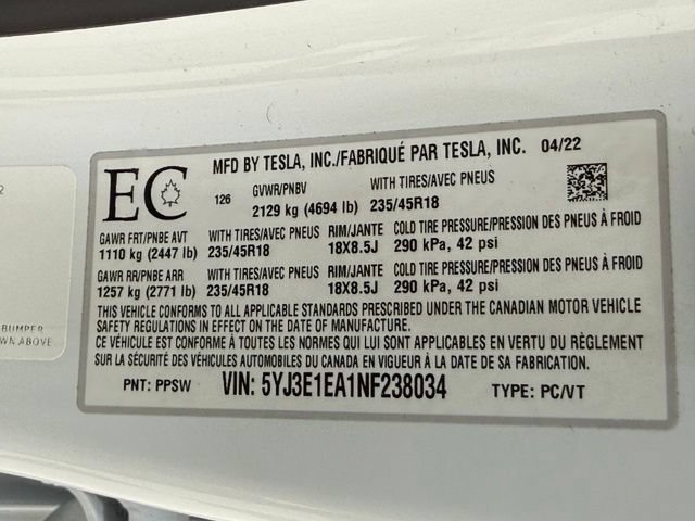 Used 2022 Tesla Model 3 RWD image 41
