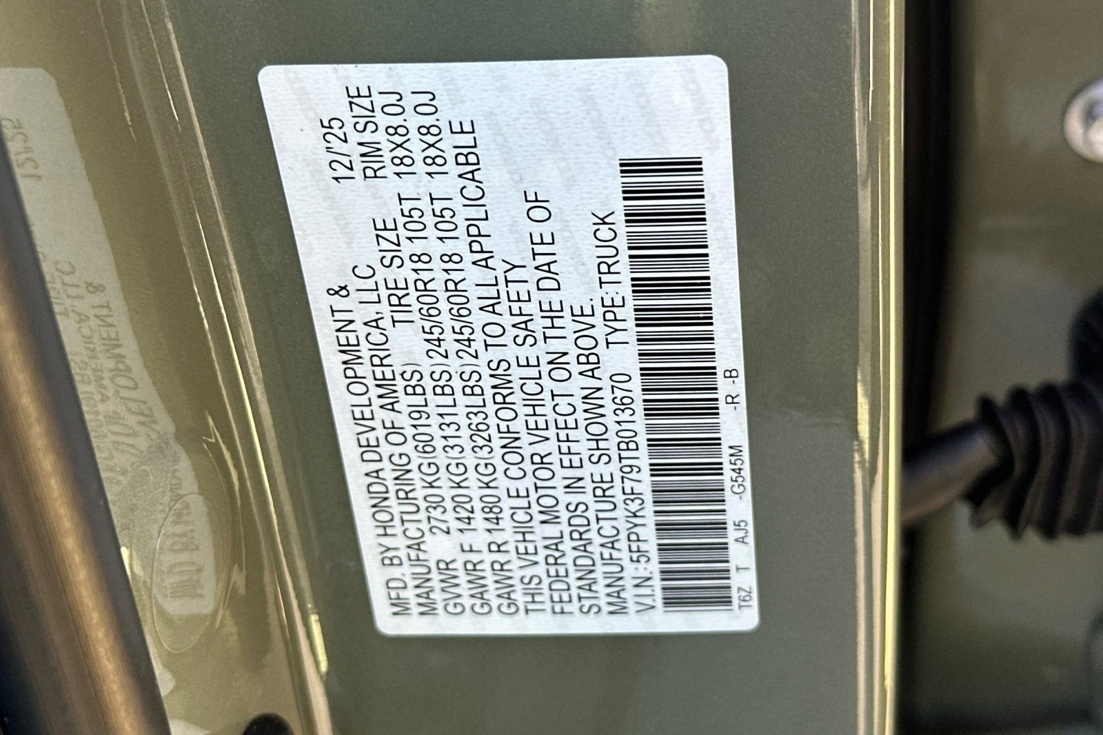 New 2026 Honda Ridgeline TrailSport+ image 36