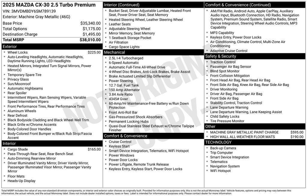 Used 2025 MAZDA CX-30 2.5 Turbo w/ Premium Package image 5