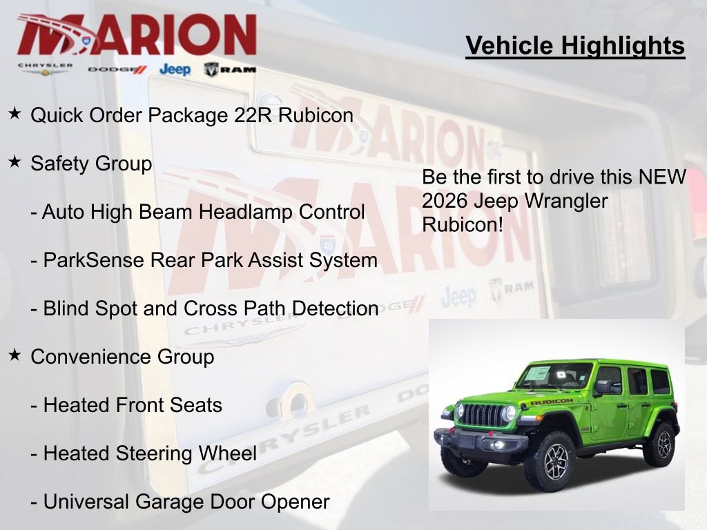 New 2026 Jeep Wrangler Unlimited Rubicon w/ Safety Group image 5