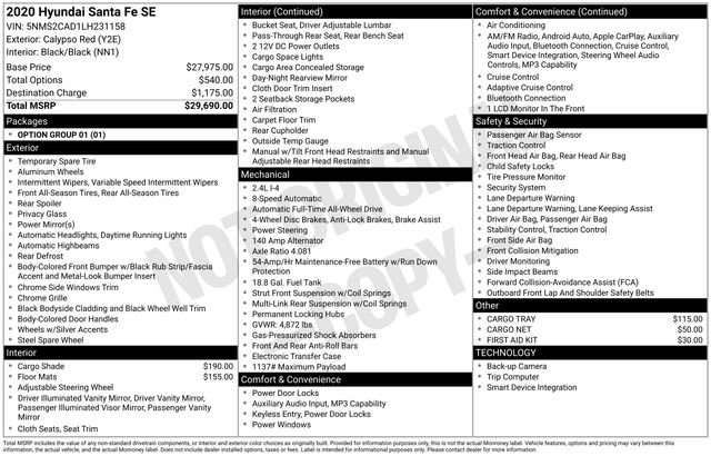 Used 2020 Hyundai Santa Fe SE image 10