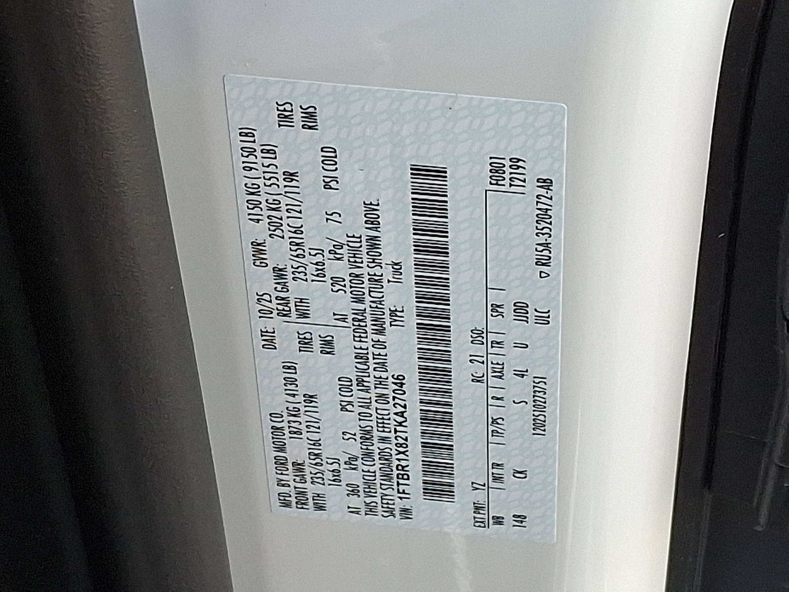 New 2026 Ford Transit 250 148 High Roof w/ Load Area Protection Package image 19