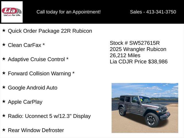 Certified 2025 Jeep Wrangler Unlimited Rubicon AWD/4WD image 6