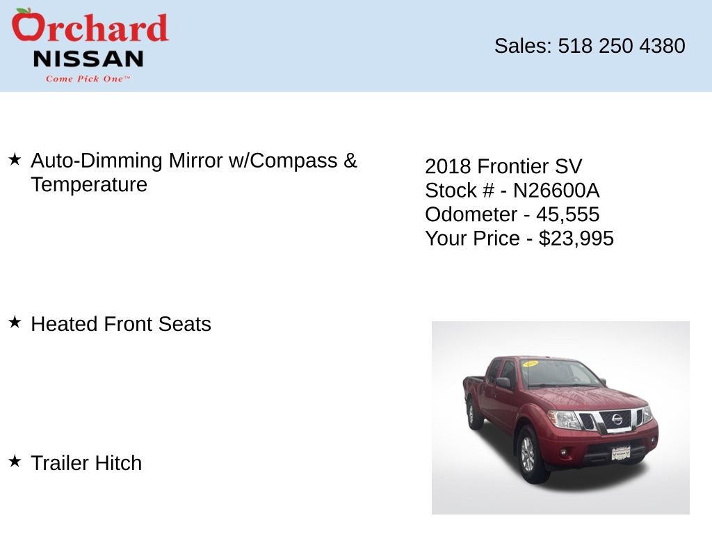 Used 2018 Nissan Frontier SV w/ Value Truck Package AWD/4WD image 28