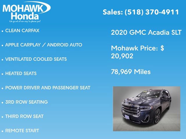 Used 2020 GMC Acadia SLT w/ Driver Alert Package II image 14